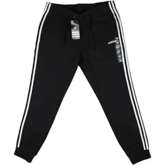 NWOT high waisted 3 stripe legs adidas small ladies joggers - Picture 13 of 14